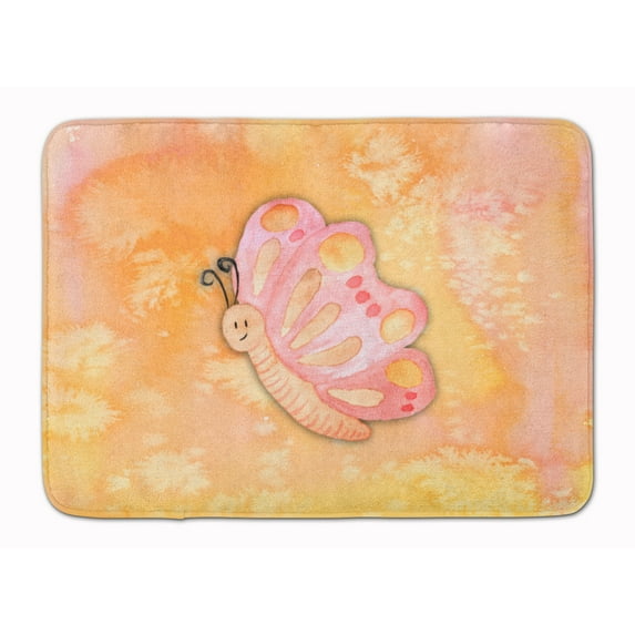 Butterfly Watercolor Machine Washable Memory Foam Mat