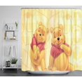 thumbnail image 1 of Cartoon Winnie the Pooh Waterproof Shower Curtain, Design Modern Waterproof Shower Curtains Waterproof Polyester Fabric, 1 of 10