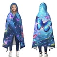 thumbnail image 1 of Butterfly Wearable Blanket Hoodies for Women Men Adults Butterfly Lovers Cozy Lightweight Glowing Butterflies Hooded Blankets for Couch Travelling Decor Mother's Day Gifts Birthday Gifts 50×60 Inch, 1 of 5