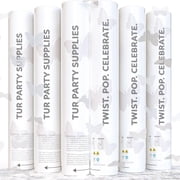 White Biodegradable Butterfly Confetti Poppers | 6 Pack | Party Poppers Decoration for Wedding, Graduation, Birthday | Wedding Supplies Party Favors | 12 inch | TUR Party Supplies