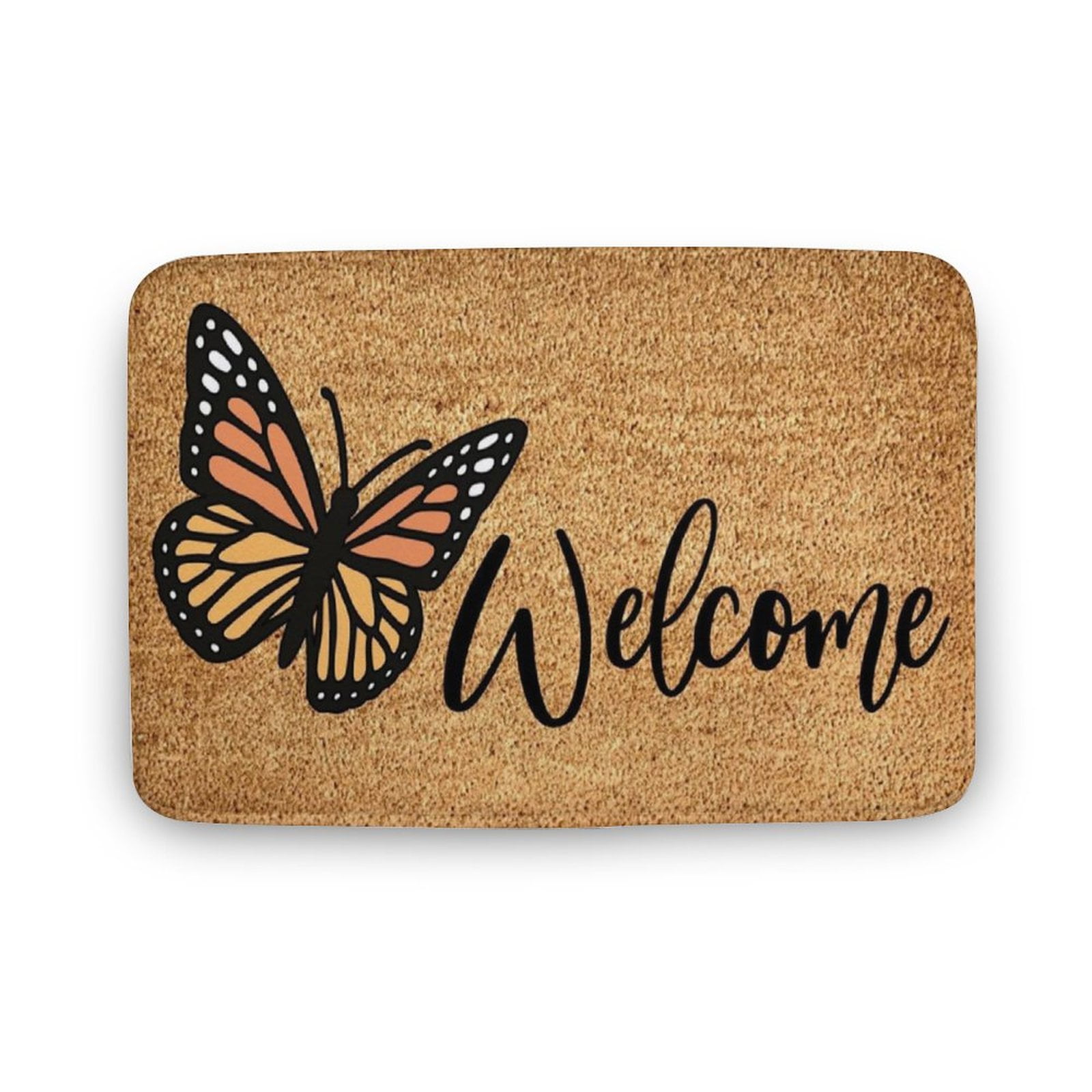 Butterfly Welcome Mat Cute Doormat Spring Doormat Summer Doormat Front ...