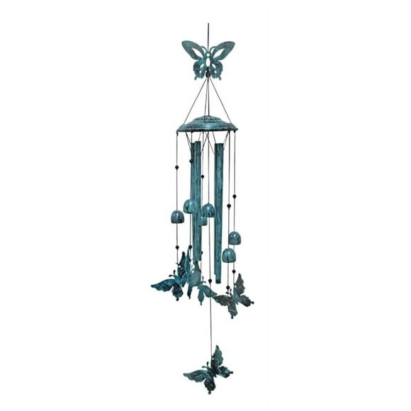 Butterfly Wind Chimes,Blue Metal Wind Chimes Outdoor, Butterfly Gifts