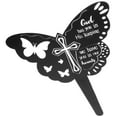 thumbnail image 1 of Butterfly Wind Chimes Garden Stakes Cemetery Memorials Decoration, 1 of 1