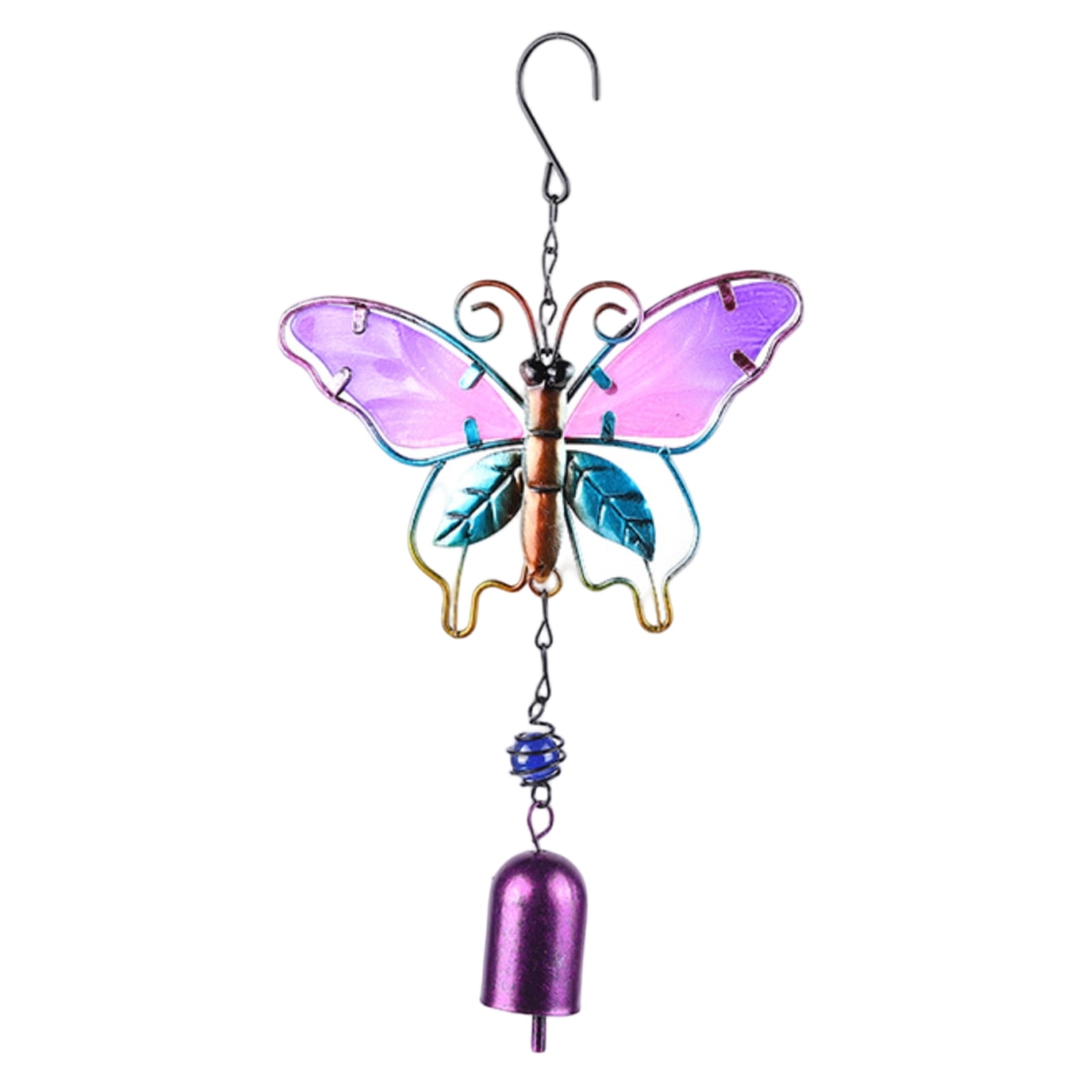Butterfly Wind Chimes Metal Outdoor Garden Hanging Decor for Patio and ...
