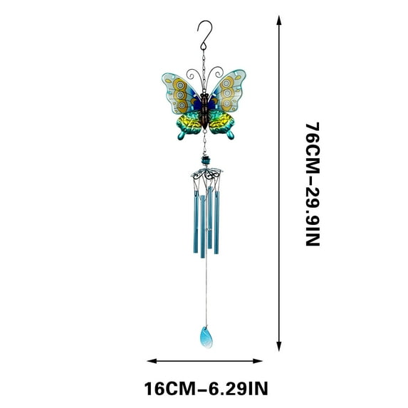 Butterfly Wind Chimes for Outside, Wind Chimes for Patio, Outdoor, Garden, Yard, Coastal, Window, Home Decor and Gifts for Women Men