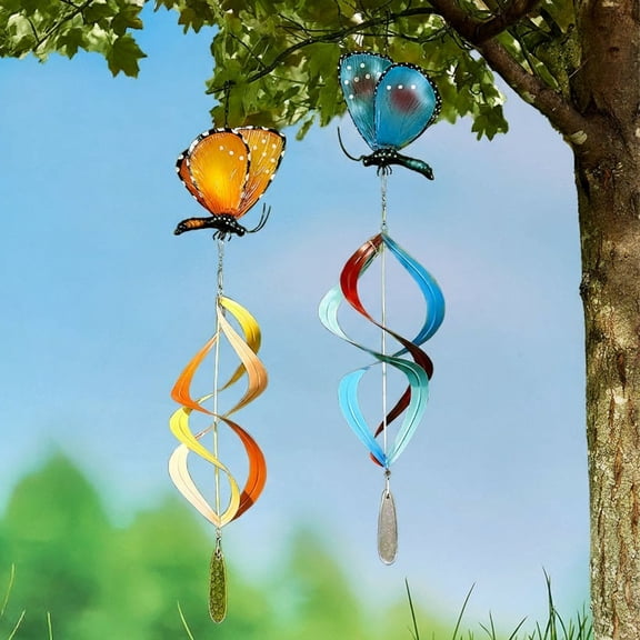 Butterfly Wind Spinners - Orange