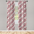 thumbnail image 1 of Butterfly Window Curtains, Exotic Flying Monarchs with Wings Spring Theme in Soft Colors, Lightweight Decor 2-Panel Set with Rod Pocket, Pair of - 28"x84", Rose Pastel Pink and Ivory, by Ambesonne, 1 of 3