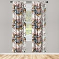 thumbnail image 1 of Butterfly Window Curtains, Monarch Wings and Leafy Branches Abstract Grunge Pastel Tone Splashes Print, Lightweight Decor 2-Panel Set with Rod Pocket, Pair of - 28"x95", Rose Marigold, by Ambesonne, 1 of 3