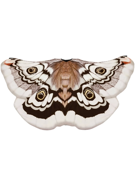 Butterfly Wing Cape, Brown Sheer Decorative Wrap, 66.93x28.35inch