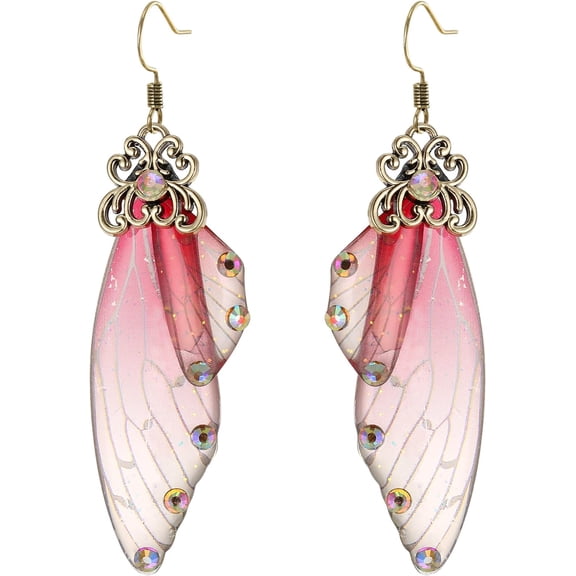 Butterfly Wing Hook Earrings Elegant Crystal Insect Dragonfly Drop Dangle Earrings For Women Jewelry[Z1]
