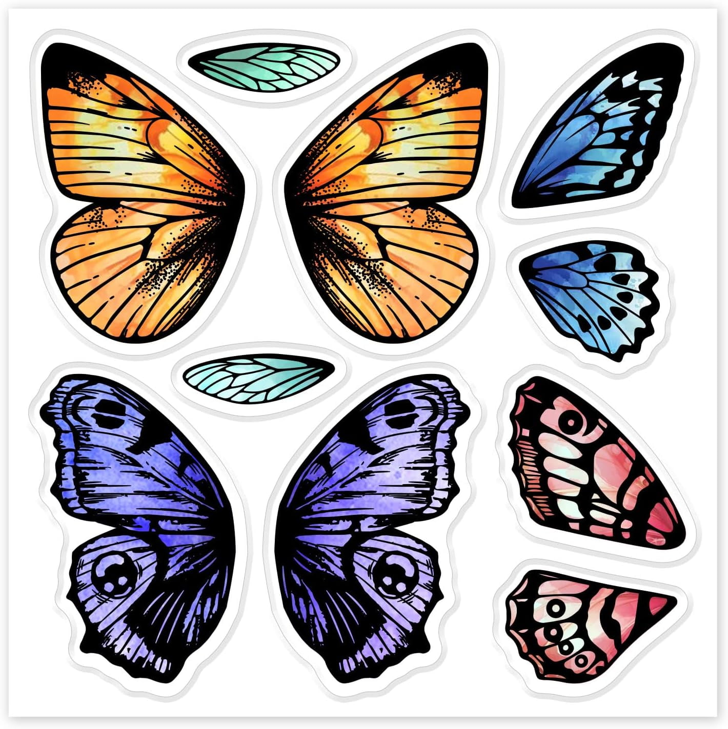 Butterfly Wings Clear Stamps Moth Wings Embossing Stamp Sheets Silicone ...