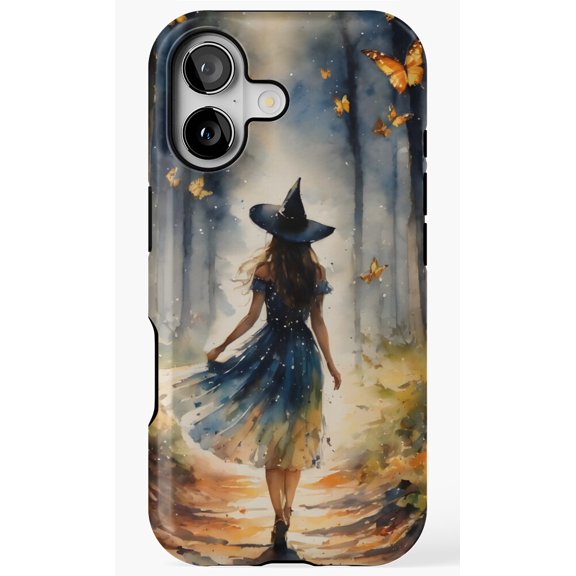 Butterfly Witch Fantasy Magic Phone Case for iPhone 11 12 13 14 15 16 17 Pro Max