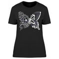 thumbnail image 1 of Butterfly With A Wing Of Flowers T-Shirt Women -Image by Shutterstock, Female XX-Large, 1 of 2