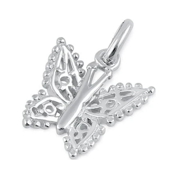 Butterfly With Beads 925 Sterling Silver Valentines Day Gifts Pendant Jewelry