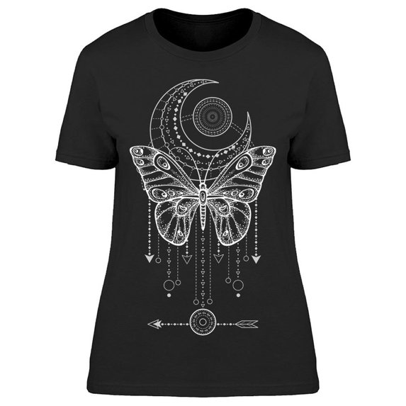 Butterfly With Moon And Arrows Tee Women's -Image by Shutterstock