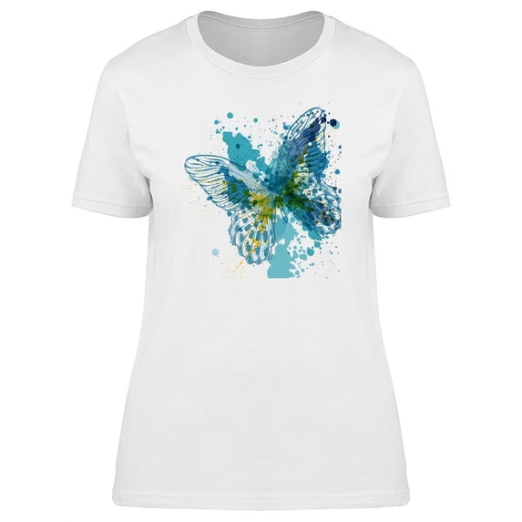 Butterfly With Paint Blots T-Shirt Women -Image by Shutterstock, Female x-Large