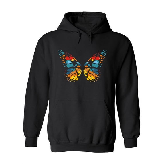 Butterfly With Primary Colors Hoodie Women -Image by Shutterstock, Female XX-Large