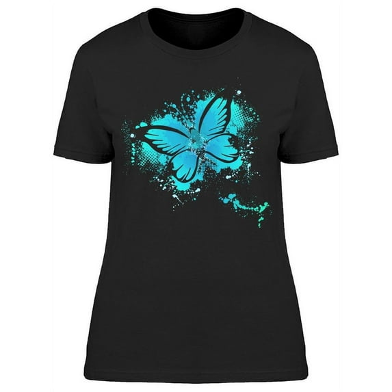Butterfly With Stains Of Paint T-Shirt Women -Image by Shutterstock, Female x-Large