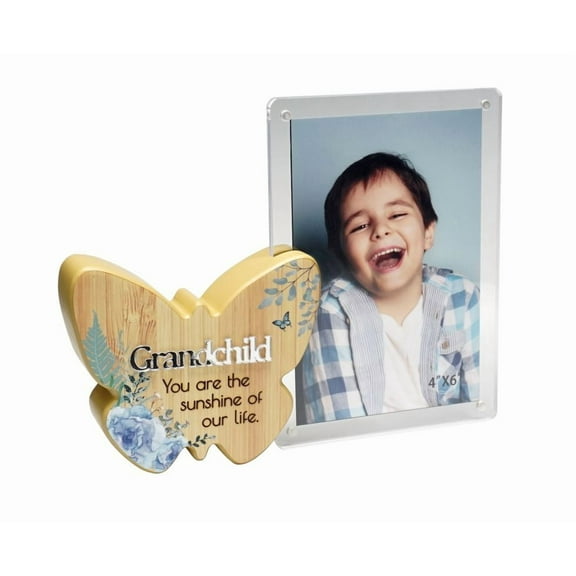 Butterfly With Text And Clear Photo Frame- Grandchild Photo Frame