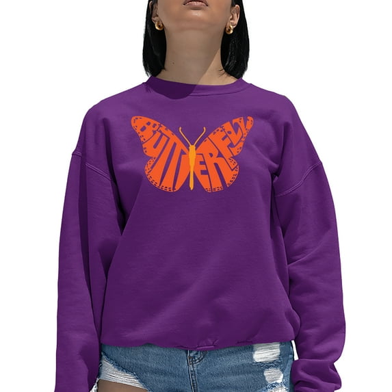 Butterfly - Women's Word Art Crewneck Sweatshirt