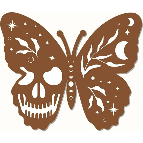 Butterfly Wood Wall Art Wall Decor Laser Cut Sculpture Hanging Decor with Hook for Farmhouse Home Office Living Room Housewarming Gift Christmas Decor 12 x 10 Inch(Brown) for DIY Snake