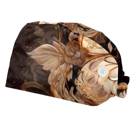 Butterfly Working Cap with Button, Cotton Working Hat Sweatband for Women & Men, One Size,2 Packs