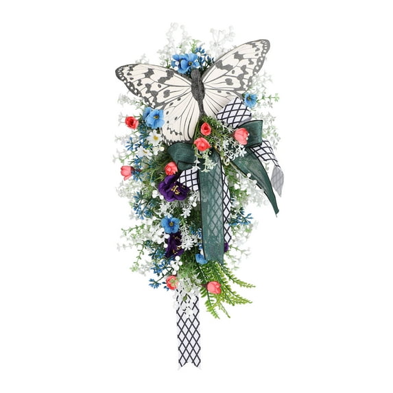Butterfly Wreath Whimsical Spring Wreath 22" Front Door Wreath For Wedding Home Decor,Wall