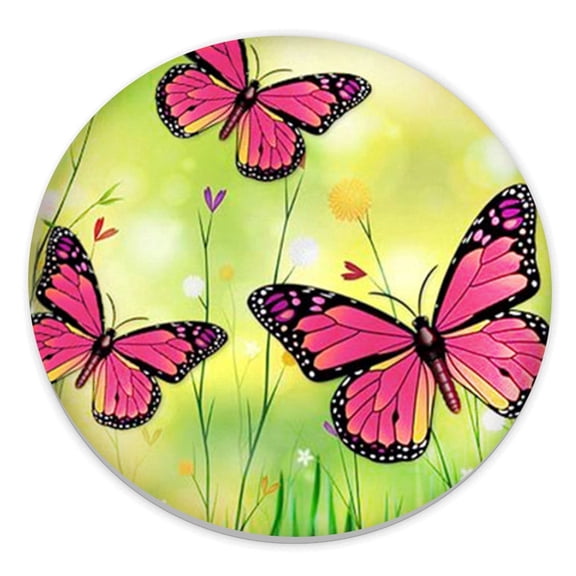 Snap Jewelry 18MM Yellow and Pink Butterfly Enamel Ginger Charm