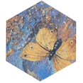 thumbnail image 1 of Butterfly Yellow Single Hexagon 6in x 7in Ceramic Tile 0.2154 Sq Ft per piece, 1 of 1