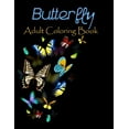thumbnail image 1 of Butterfly adult coloring book: 50 stress relieving butterfly designs, (Paperback), 1 of 1