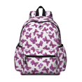 thumbnail image 1 of Butterfly and Floral Purple Pattern Cute School Backpack with Padded Back and Adjustable Shoulder Straps 13.4"x11"x4.7", 1 of 5