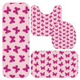 thumbnail image 1 of Butterfly and Glitter Pink Pattern Bathroom Rug Set 4 Piece,Includes Contour,Lid Cover,Bath Mat,Non-Slip Extra Soft Absorbent Washable, 1 of 3
