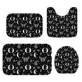 thumbnail image 1 of Butterfly and Moon Gothic Pattern Bathroom Rug Set 4 Piece,Includes Contour,Lid Cover,Bath Mat,Non-Slip Extra Soft Absorbent Washable, 1 of 5