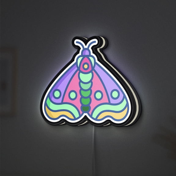 Butterfly and Moth 3D Novelty Light Box, Insect Wing Lamp Decor for Nature, Culture and Entomology Enthusiasts (Height 20 inch, 50cm)