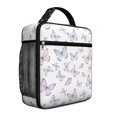 thumbnail image 1 of Butterfly and Pastel Pink Pattern Insulated Lunch Bag Teens,Lunch Box for Men Women for Work,Picnic or Travel,10.2x9.5x4.3 Inches,8 Can Capacity, 1 of 6