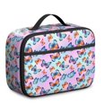 thumbnail image 1 of Butterfly and Purple Orange Pattern Teens Insulated Bento School Lunch Bag, 12 Can Capacity, for Work, Picnic or Travel, 10.6x7.7x4.3 Inches, 1 of 5