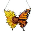thumbnail image 1 of Butterfly and Sunflower Suncatcher, Window Hanging Light Catcher Ornament, Colorful Home Decor for Living Room and Bedroom, 1 of 9