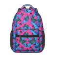 thumbnail image 1 of Butterfly and Tie Dye Pink Pattern Backpack for School, Cute School Bag with Adjustable Shoulder Straps and Padded Back, 15.3"x11"x6.7", 1 of 5