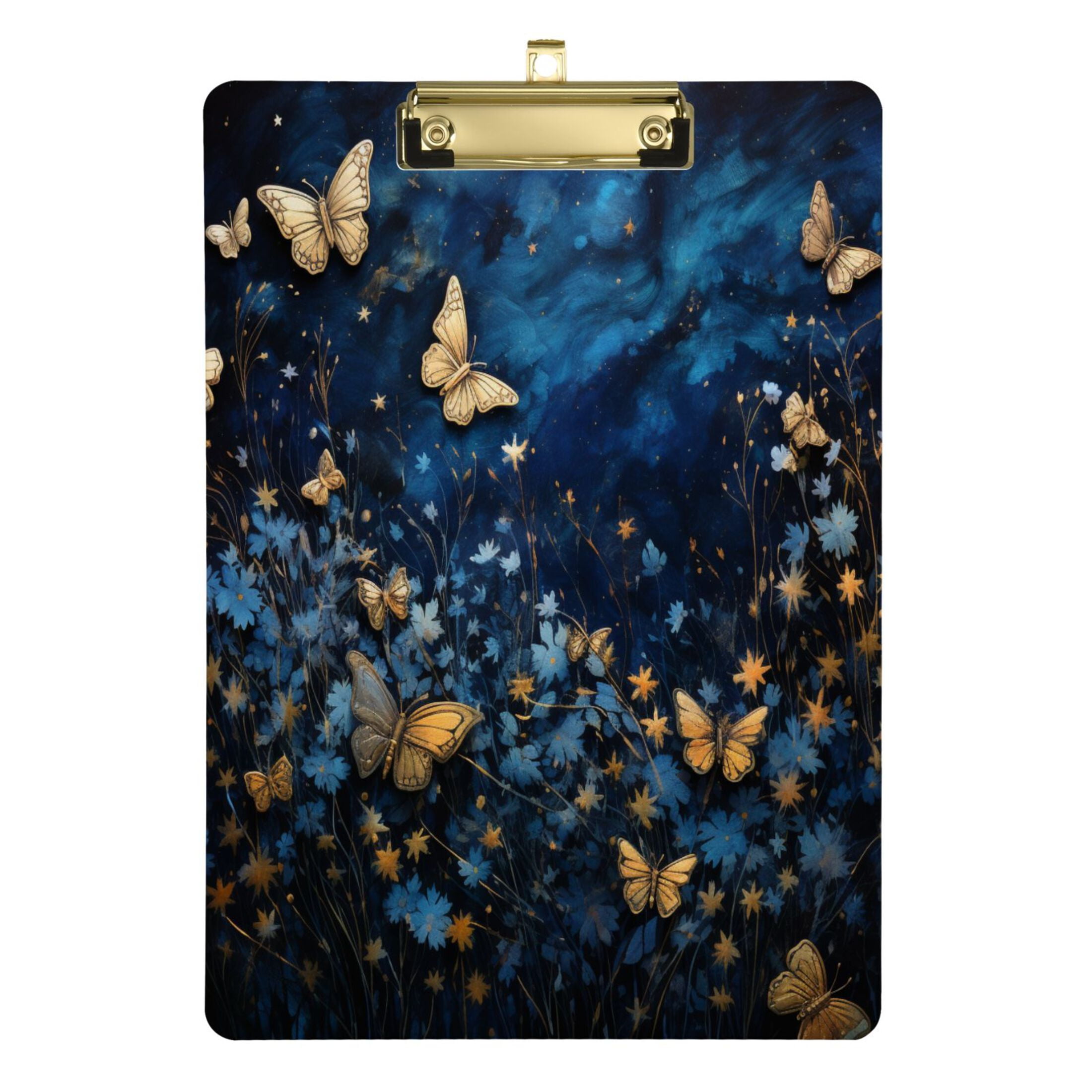 Butterfly and Wild Flower Acrylic Clipboards A4 Standard Letter Size
