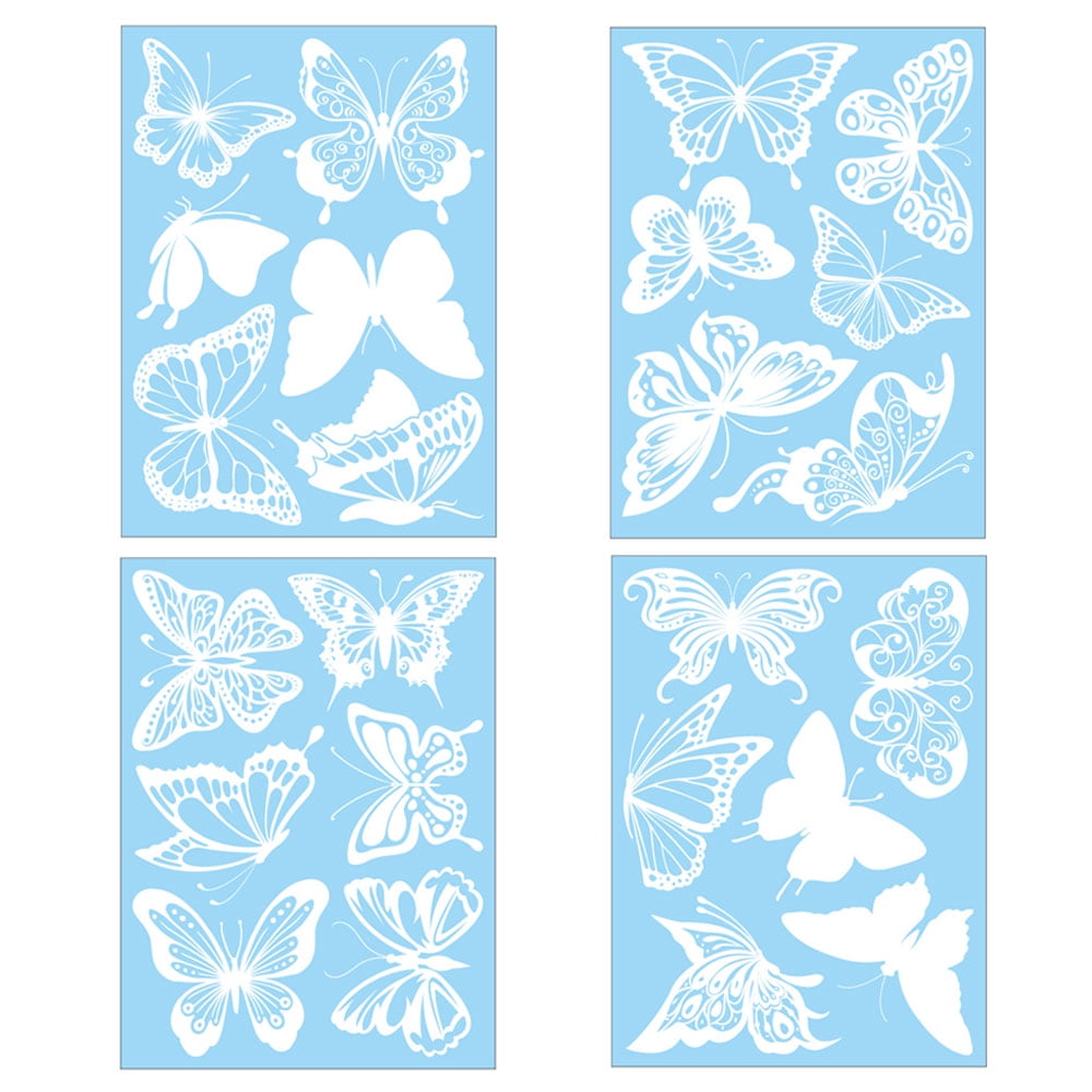 Butterfly anticollision window stickers to prevent birds from hitting