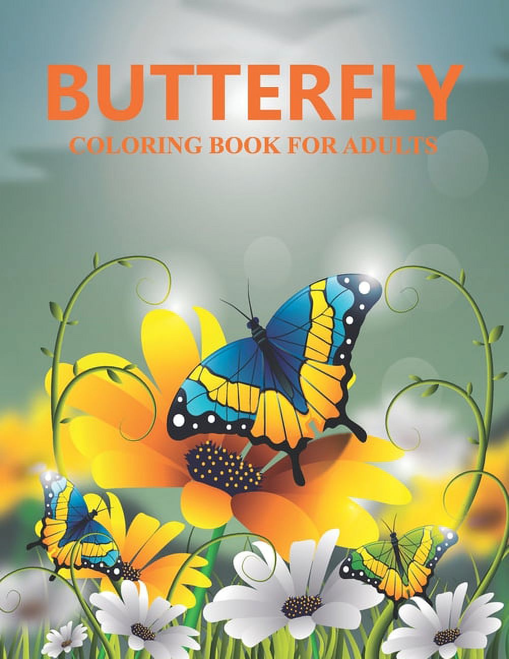 Butterfly coloring for adults, (Paperback)