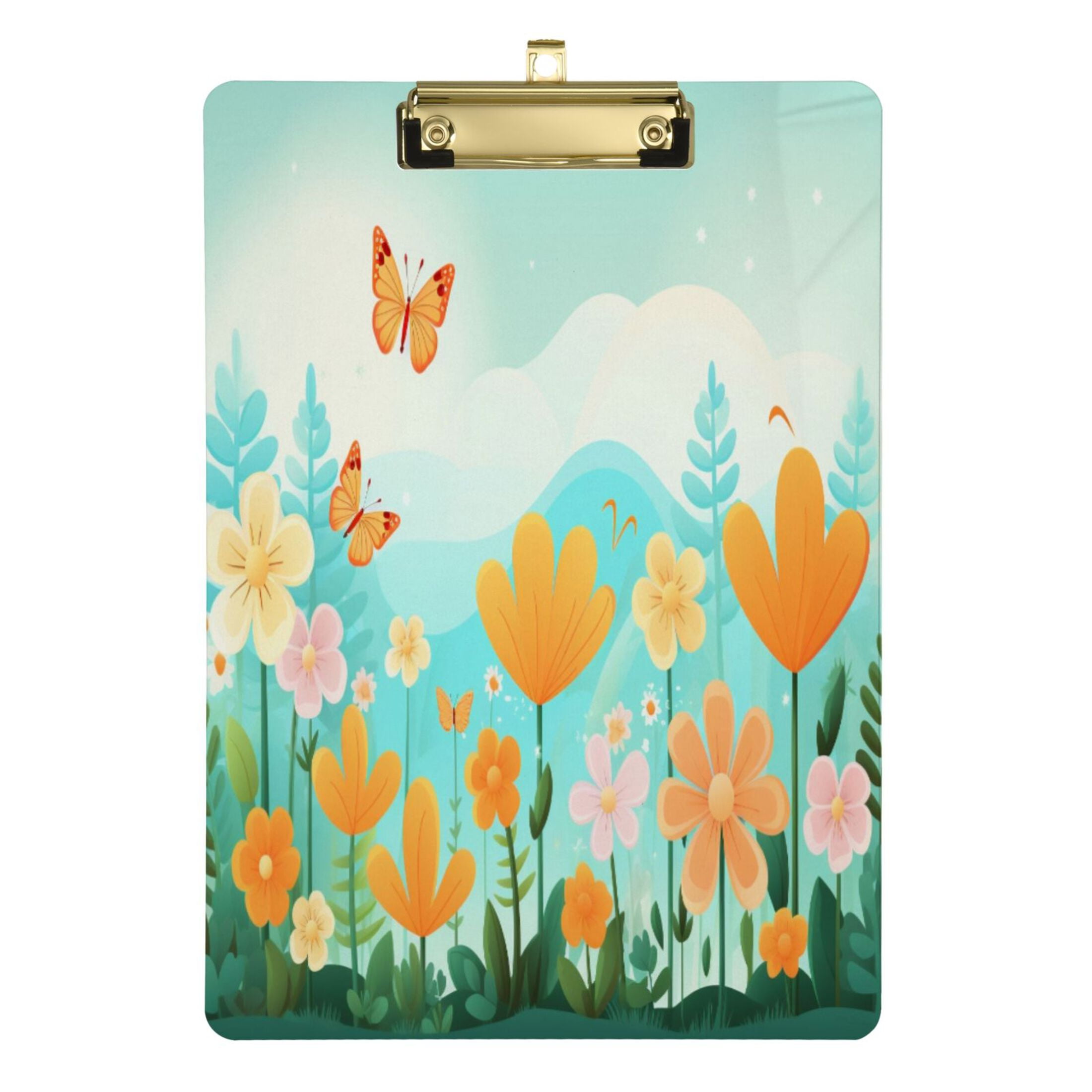 Butterfly in Flower Acrylic Clipboards A4 Standard Letter Size