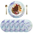 thumbnail image 1 of Butterfly in Lavenders Round Plate Mats Non-Slip Place Mat Washable PVC Table Mats Set of 4 Heat Resistant Table Decoration for Kitchen Dining, 1 of 7