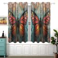 thumbnail image 1 of Butterfly on Wall Curtain Black Out Thermal Insulation Curtains Aesthetic 54 Inch Length for Bedroom Living Room 2 panels set, 1 of 5