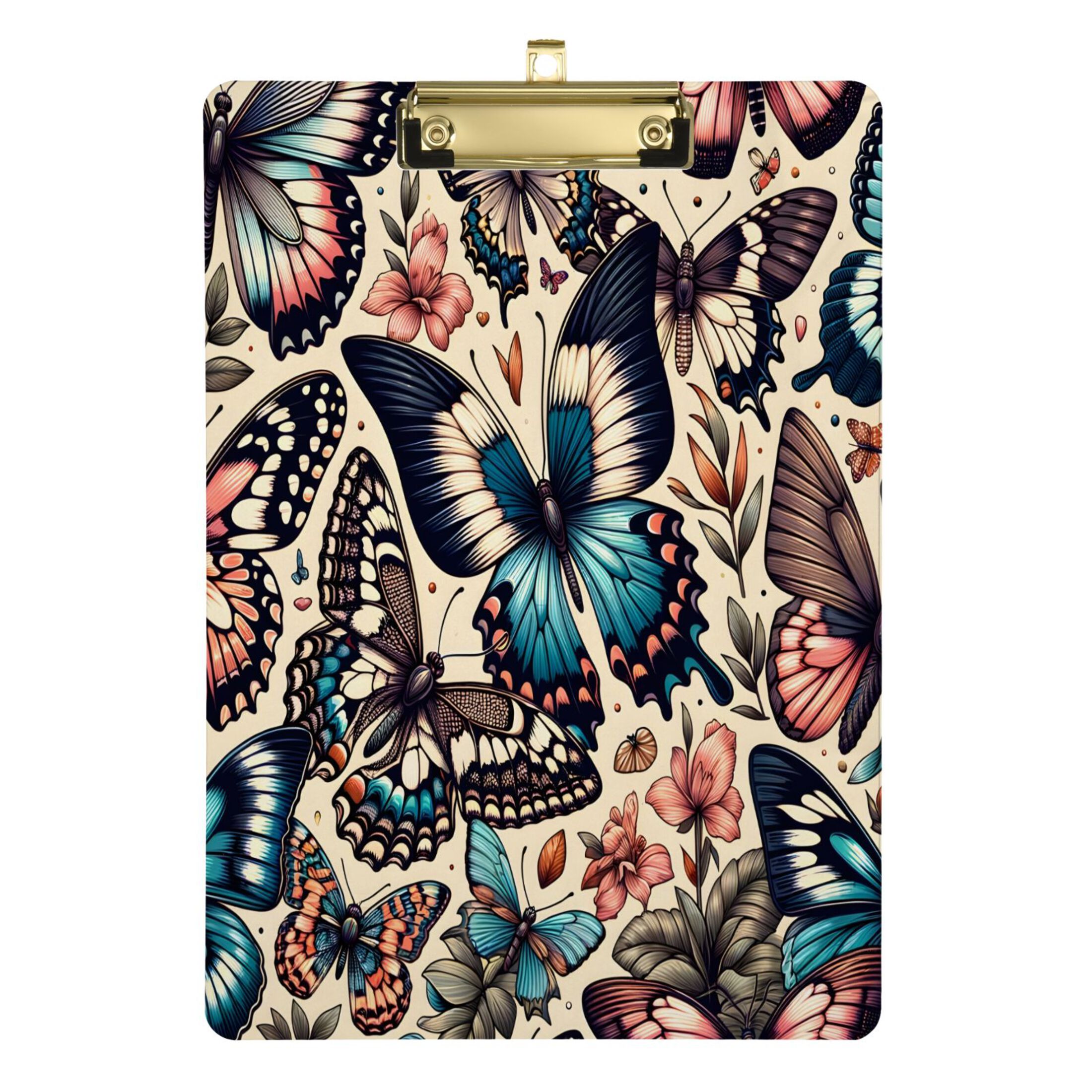 Butterfly with Flower Acrylic Clipboards A4 Standard Letter Size