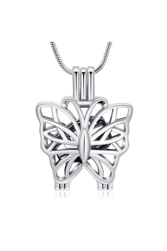Butterfly with jar Cremation Pendant Small Urns For Ashes Keepsake Urn Necklace mini urns