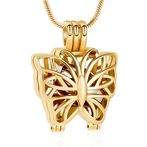 Butterfly with jar Cremation Pendant Small Urns For Ashes Keepsake Urn Necklace mini urns