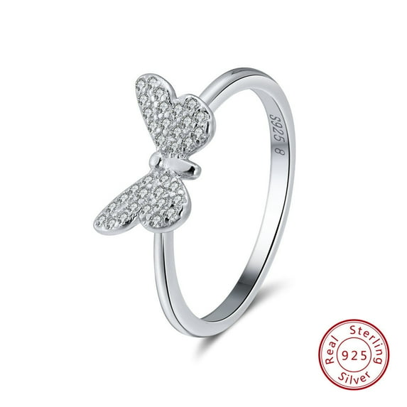 Butterfly Ring With AAA Zircon Inlay For Women Gift Jewelry