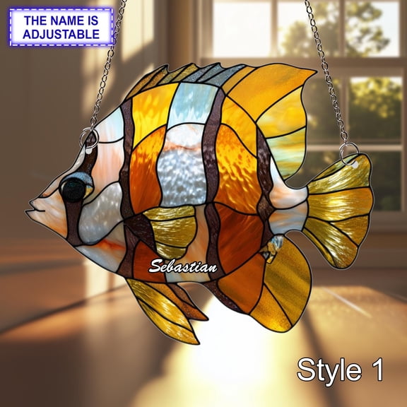 Butterflyfish Tropical Reef Fish Acrylic Suncatcher Ocean Decor Window Hanging Coastal Home Gift