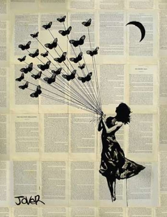 Butterflying Canvas Art - Loui Jover (22 x 28)